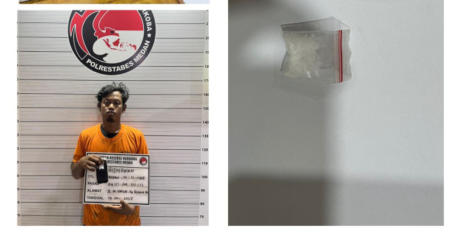 Penjual sabu di Medan dicokok polisi. [Istimewa]